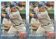 2 CARD BASEBALL CARD LOT OF ZOILO ALMONTE 292