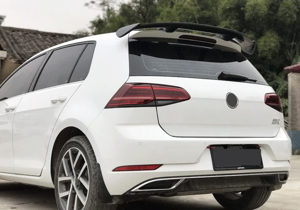 Universal Rear Roof Spoiler Top Wing Lip Gloss Black Fit For VW Rabbit 2006-2009 Foto 3 de 4