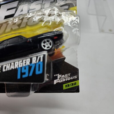 Fast & Furious 1970 Dodge Charger R/T Black Die Cast Mattel