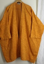Amazing! Eskandar Sz 1 42"l Orange Floral Woven Duster Flowing Jacket Coat