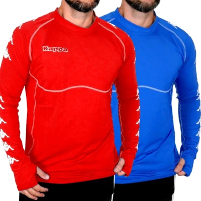 Kappa Herren Longsleeve Sport Laufshirt Langam Shirt Fußball Trikot Top blau rot - Bild 1 von 4