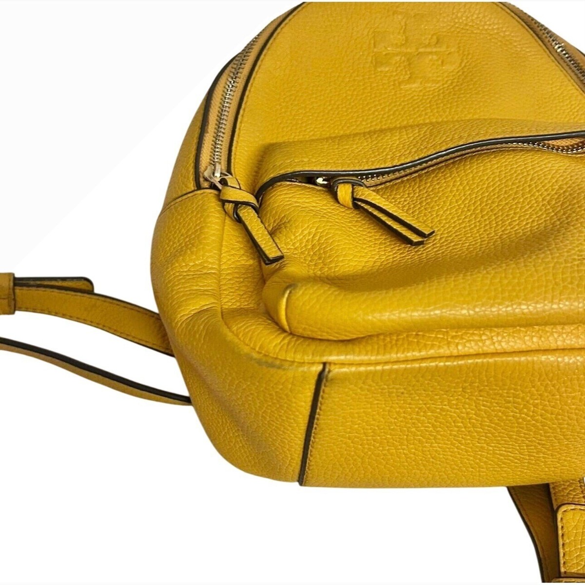 $350 TORY BURCH Solarium Yellow Leather Mini Backpack 