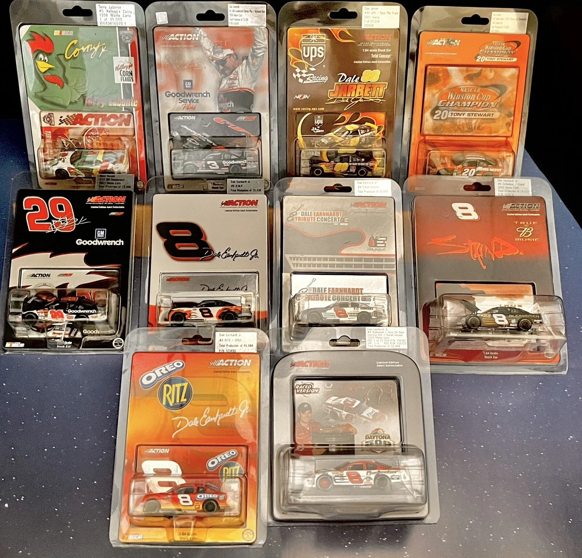 ACTION Collectibles The Choice Of Champions NASCAR , Lot Of 10 Stock Cars