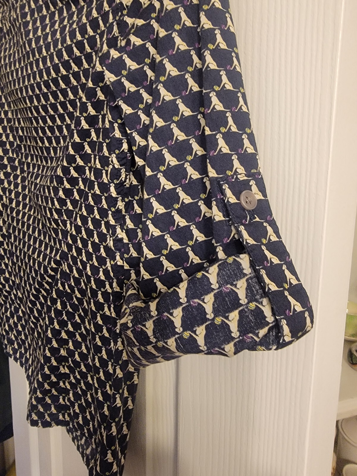 Talbots Button Up Dog Sitting Pattern Women's Shi… - image 7