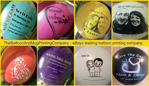300 Custom Printed Personalised 12" Balloons. Wedding Save the Date Anniversary - Picture 9 of 9