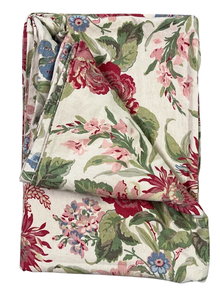 Capa de edredom Queen floral Pottery Barn Marla 88”x 92” linho mistura de algodão - Imagem 2 de 4