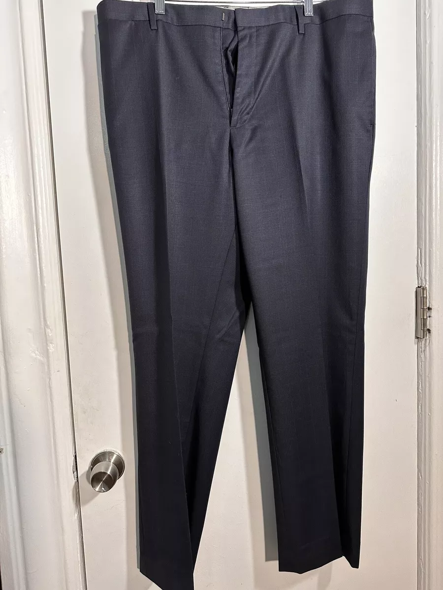 Banana Republic Mens Dress Pants Trousers 38x32 DARK Blue wool Classic Fit Flat