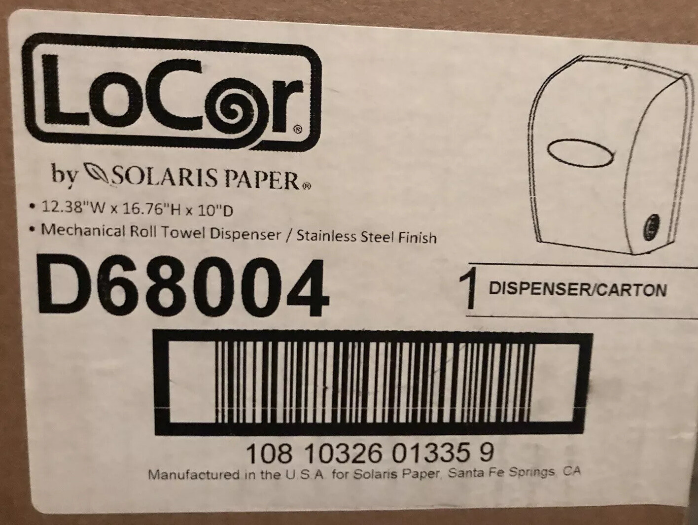 Solaris Paper® LoCor® WallMount Mechanical Paper Towel Dispenser