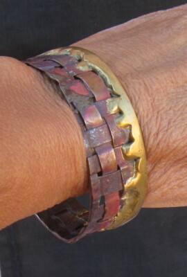 Vintage David Paul Bacharach Copper Woven Bracelet