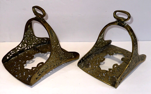 Brass Stirrups - Rare 18th -19th Century Equestrian Horse - Picture 4 of 8