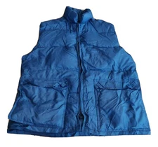 Vintage Frostline Kit Men's Puffer Vest Navy Blue Size L Goose Down Filling.  PP