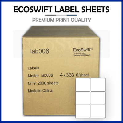 Etichette Autoadesive Indirizzi Etichette Adesive Per Indirizzi 4"x5" - Per Laser E Inchiostro, 600 Fogli Fogli Adesivi - Foto 6