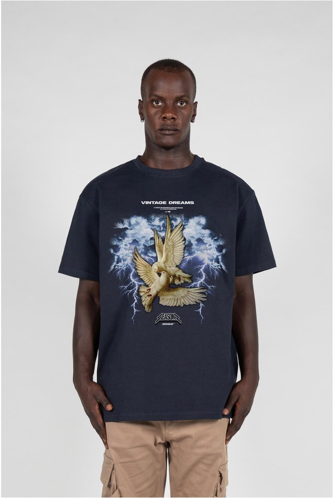 Футболка MJ Gonzales Vintage Dreams V1 Heavy Oversize Tee 20 Темно-синего цвета 8090₽