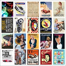 Various Retro Tin Metal Novelty Replica Signs Home Bar Kitchen Man Cave Shed M27