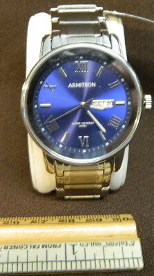 Armitron 20/4935SV Quartz Analog Men's Watch Runs New with Tag