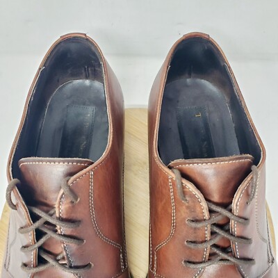 To Boot New York Shoes Men 12 Brown Leather Burnished Derby  display picture 1