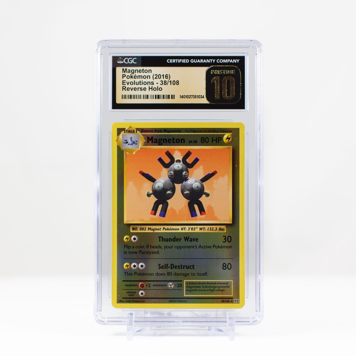 Pokémon Magneton Reverse Holo 38/108 XY Evolutions - CGC 10