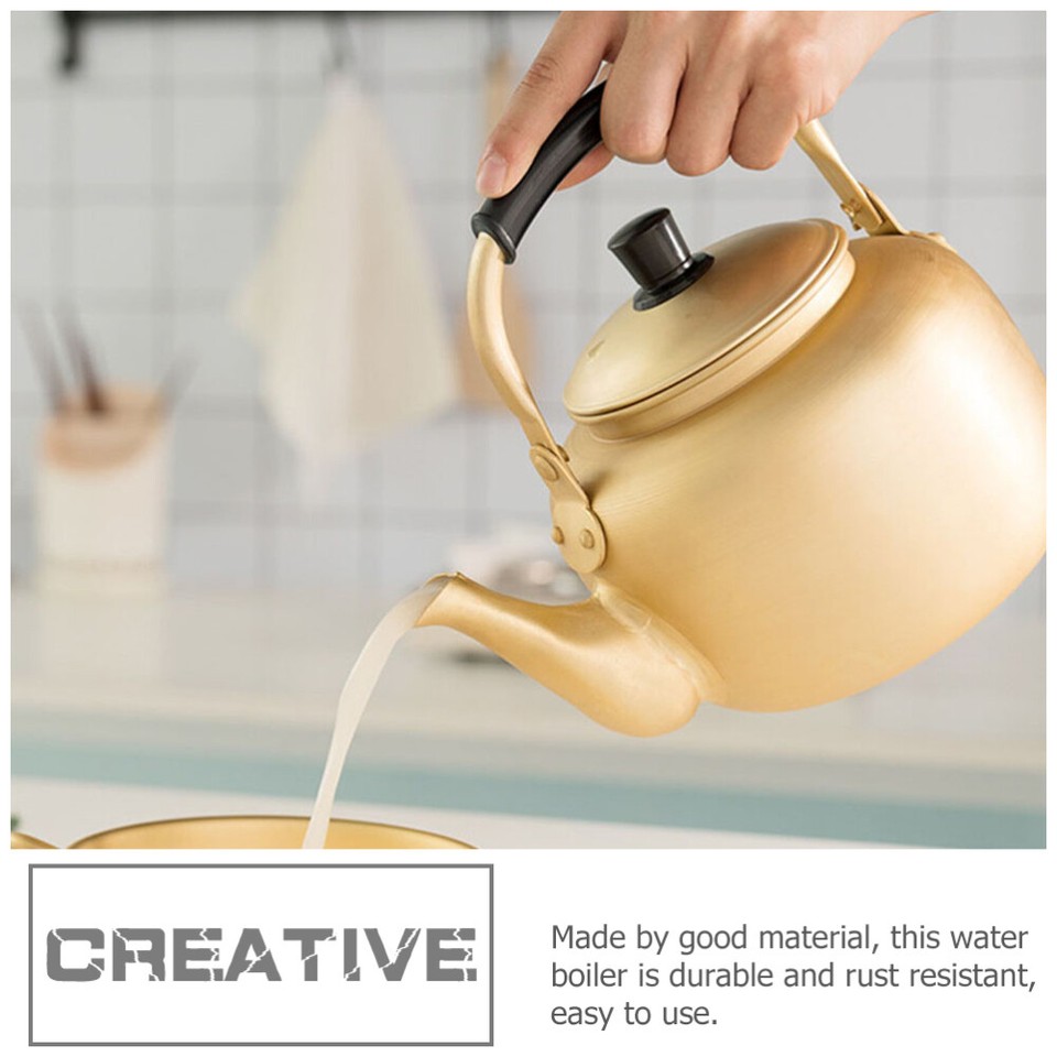 Yellow Tea Kettle and Black Water Boiling Rice Wine Jug Boiler Travel