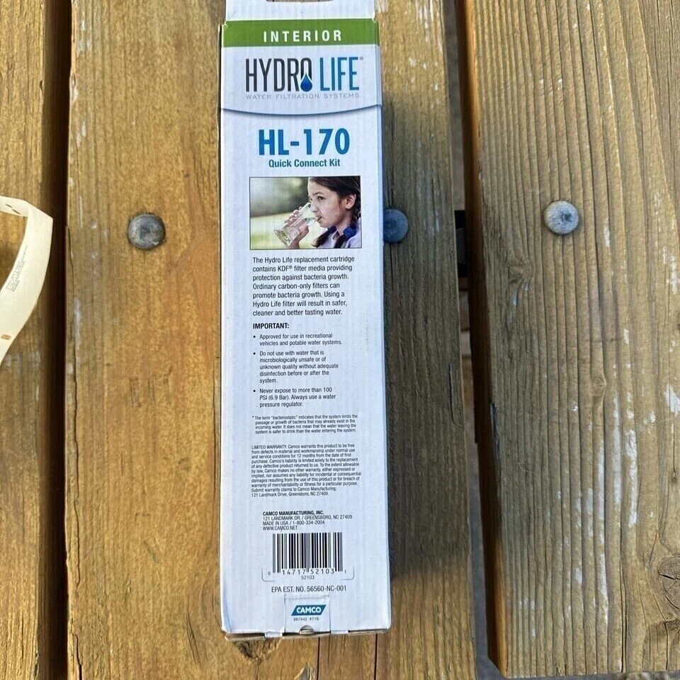 Filtro de agua Hydro Life 52103 HL-170 QC filtro de agua bajo encimera caja abierta nuevo Foto 2 de 3