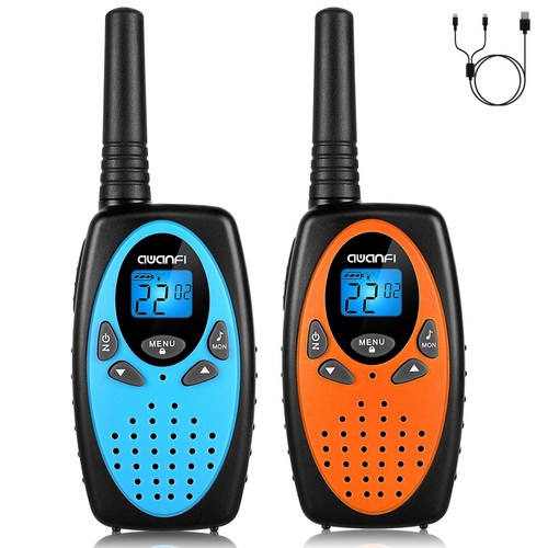 Walkie Talkies AWANFI Niños Paquete de 2, Radio Recargable de 2 Vías, Walky de Largo Alcance - Imagen 1 de 11