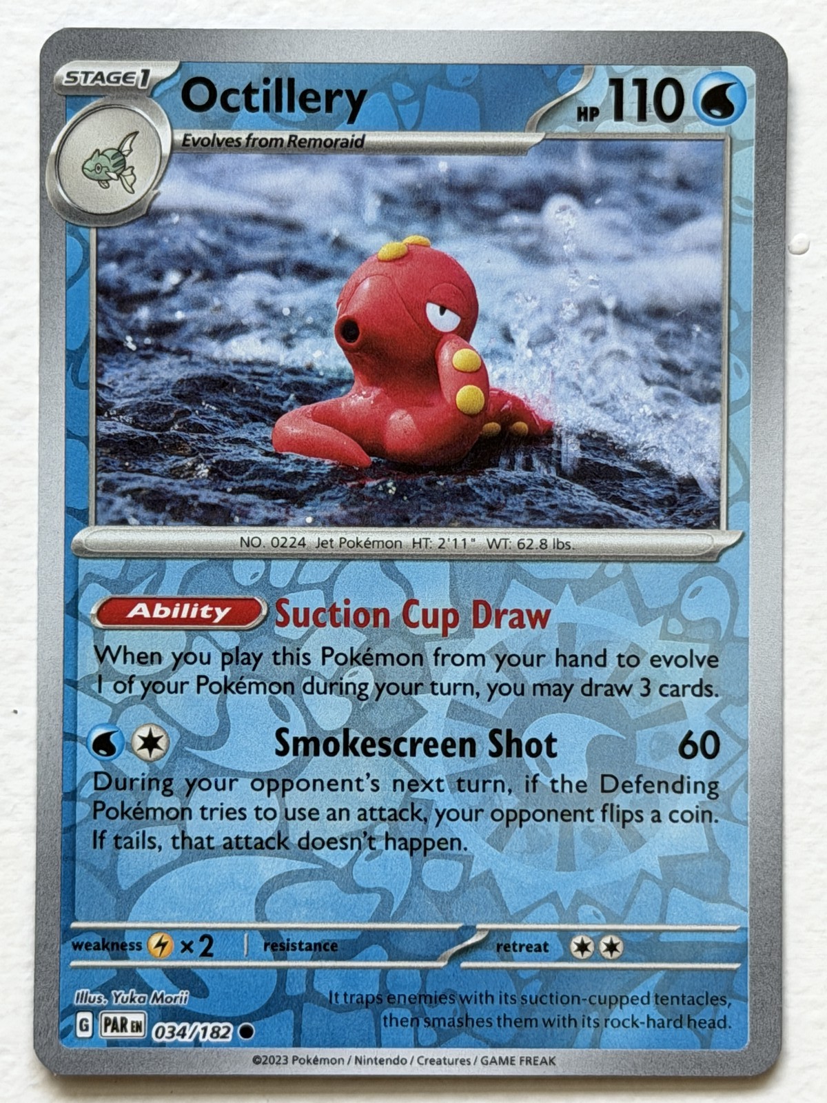 Octillery 34/182 Paradox Rift Common Reverse Holo Near Mint Pokemon