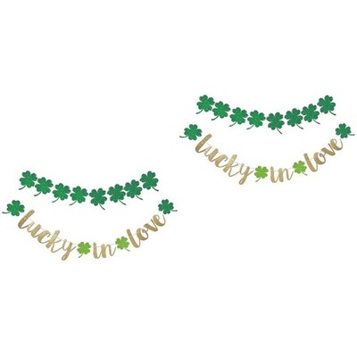  4 stücke clever Banner St. Patricks Tagesklee Bunting Decor Party Dekorative