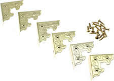 24 Pcs Vintage Corner Protectors Antique Triangle Guard Metal Edge Guard Box Woo