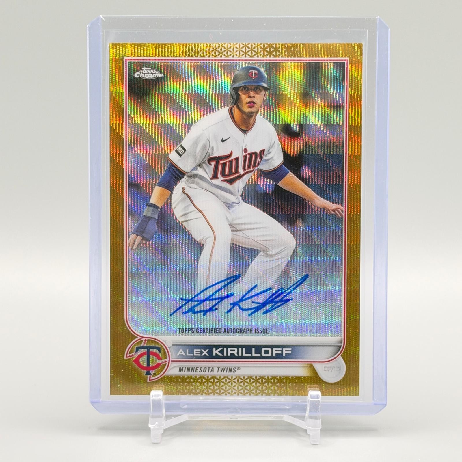 2022 Topps Chrome #CVA-AK Alex Kirilloff Auto Gold Wave Refractor #/50