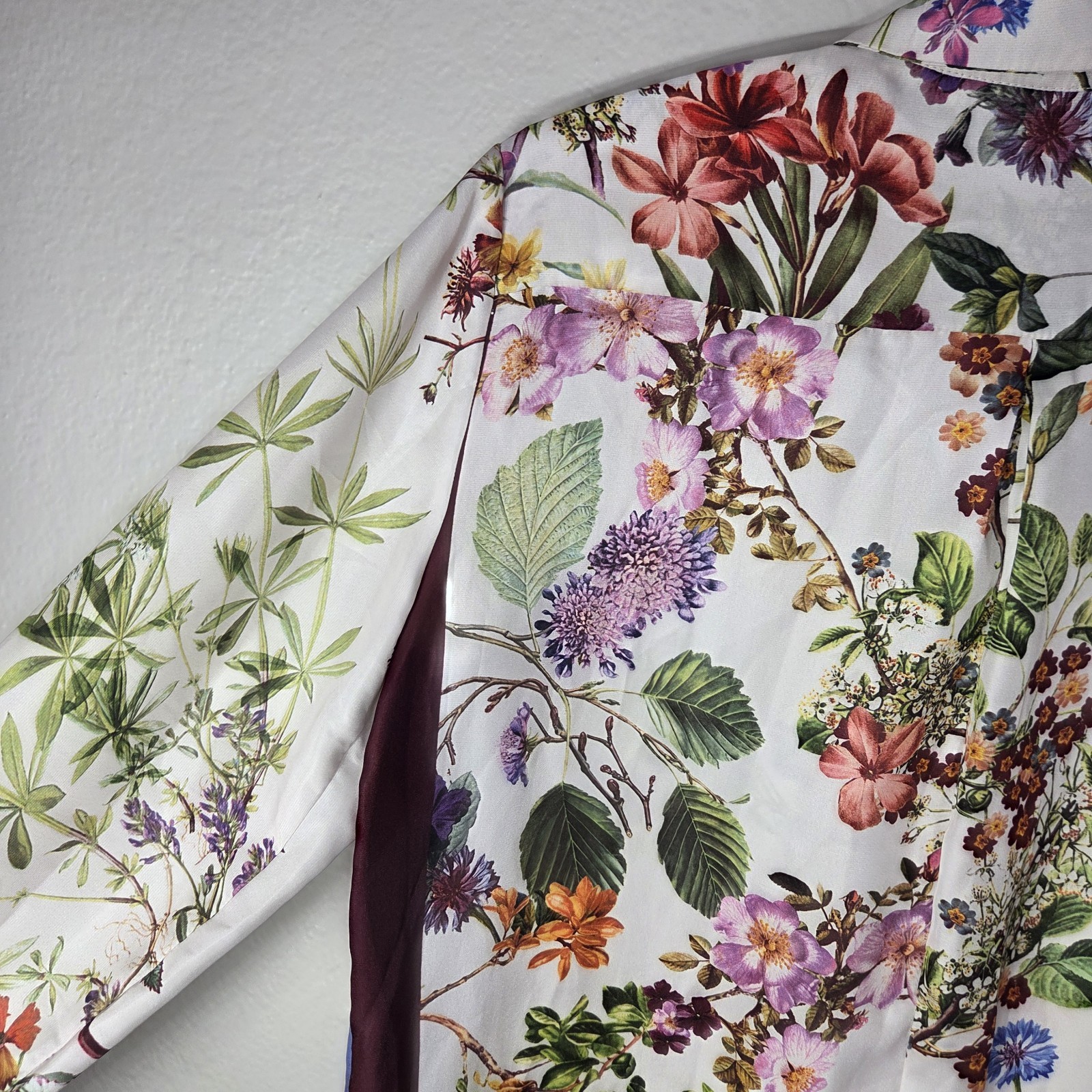 ZARA Basic White Floral Button Front Blouse Top S… - image 11