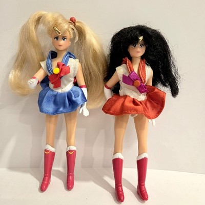 Sailor Moon & Sailor Mars Adventure Dolls Lot - Vintage Irwin 1995 6'' Figures