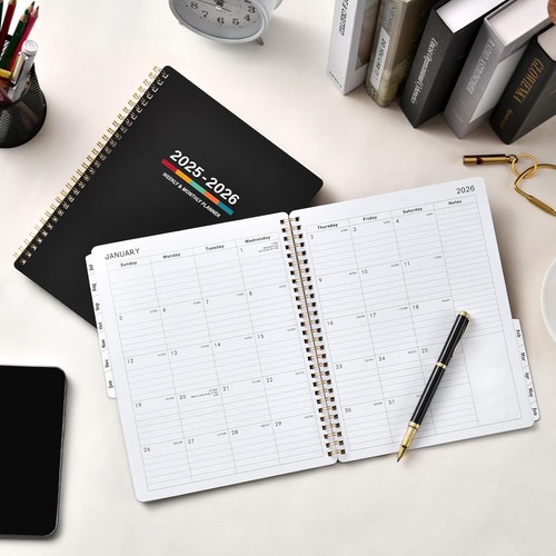 2025-2026 Planner – Weekly and Monthly, Jul. 8*10, black - Picture 7 of 7