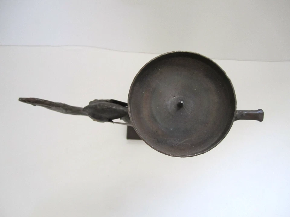 Pier 1 Metal Elephant Candle Holder Primitive Pillar Rustic Folk Art - Image 2 of 4