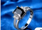 2Ct Princess Cut LabCreated Black Gemstone Ring  — photo 4