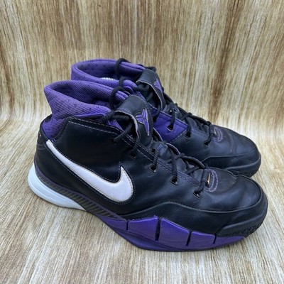 Nike Zoom Kobe 1 Blackout Men's Size 9 Black Varsity Purple Shoes 313143-014