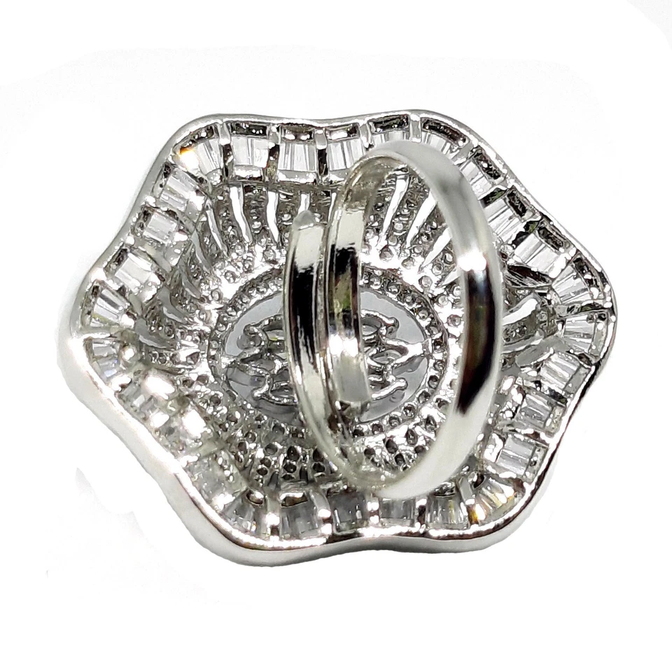 Anello da donna placcato argento anello di fidanzamento fatto a mano in... - Immagine 4 di 4