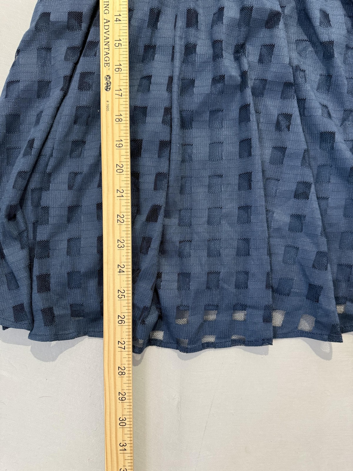 Bongo Dress Womens Small Blue Strapless Sweetheart Fit & Flare Mesh Skater