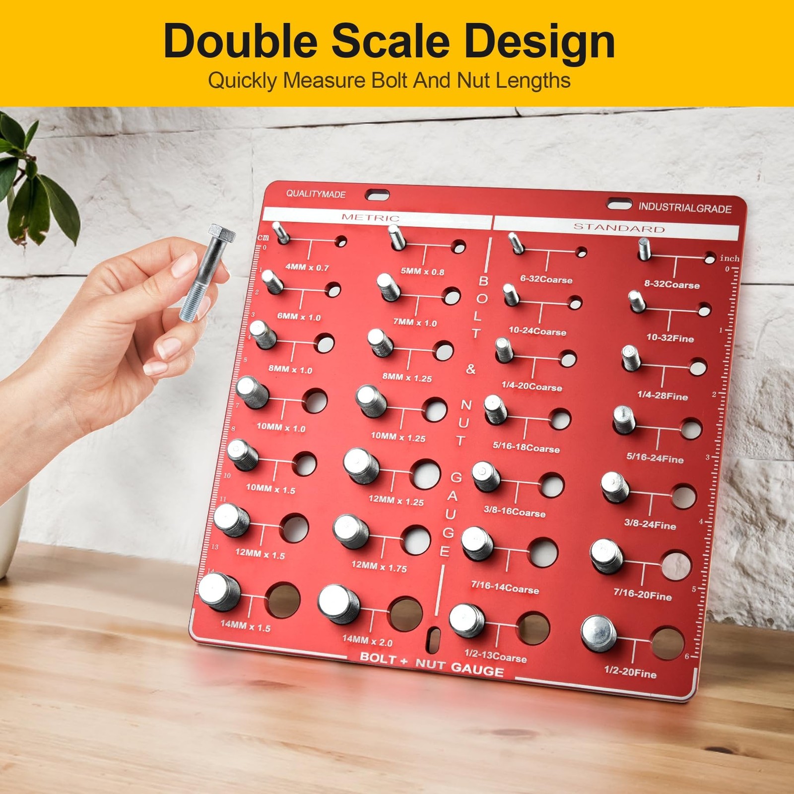 28 Thread Checker, Nut and Bolt Thread Checker, Bolt Size and Thread Gauge Id...