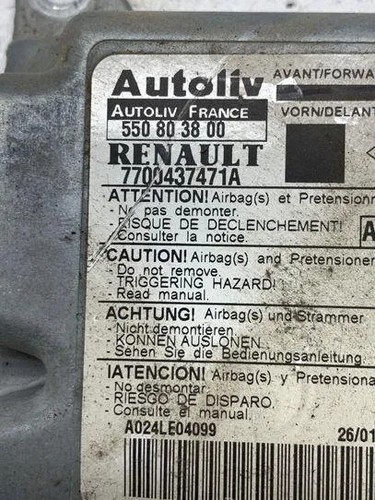 RENAULT SCÉNIC I JA0/1 Airbag-Steuergerät 550803800 7700437471A 1.60 23944885