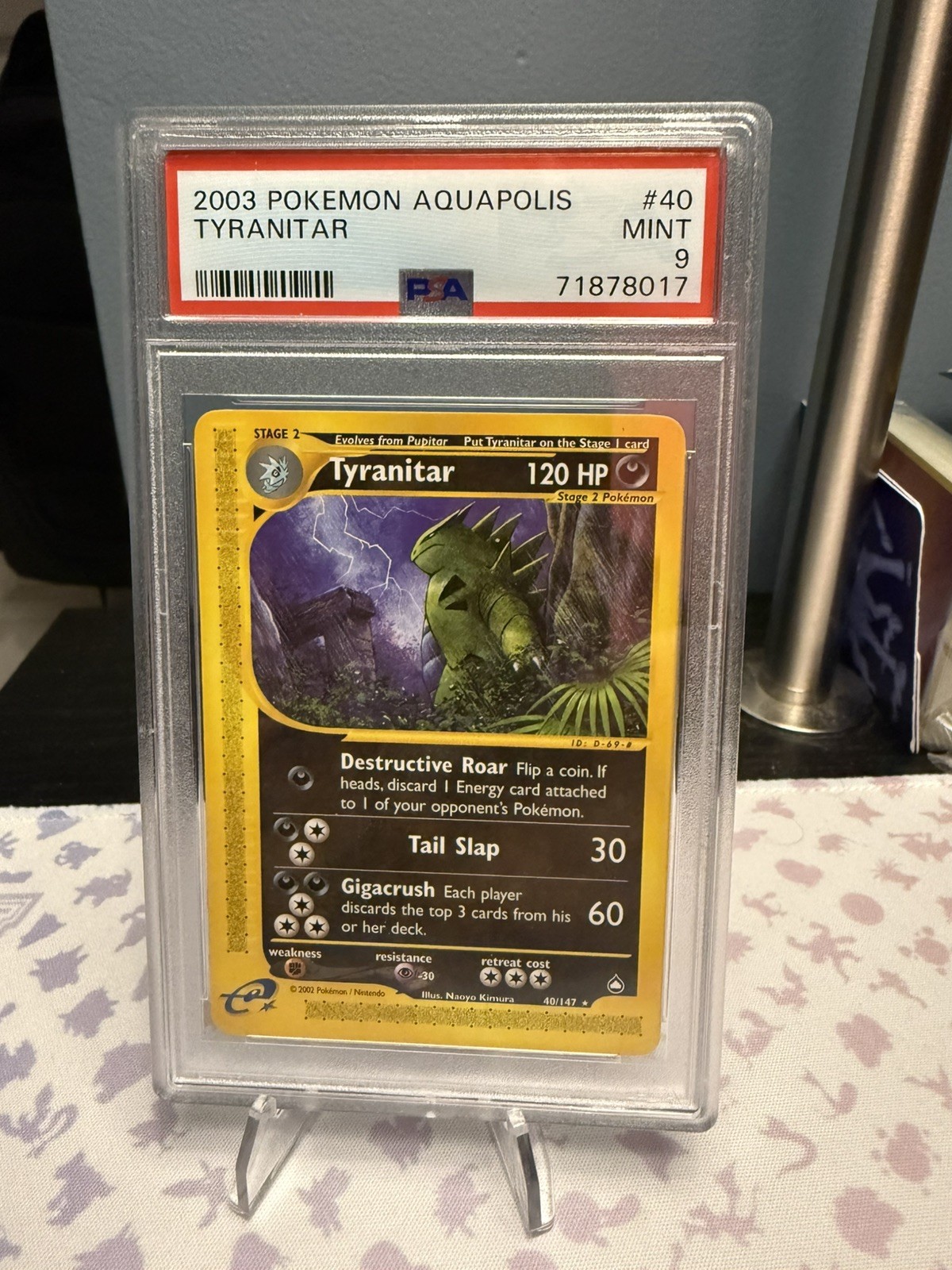 Tyranitar 040/147 Aquapolis Regular PSA 9
