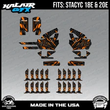 Graphics Kit for STACYC 18E 20E Electric Bike (All Years) Twitch - Orange