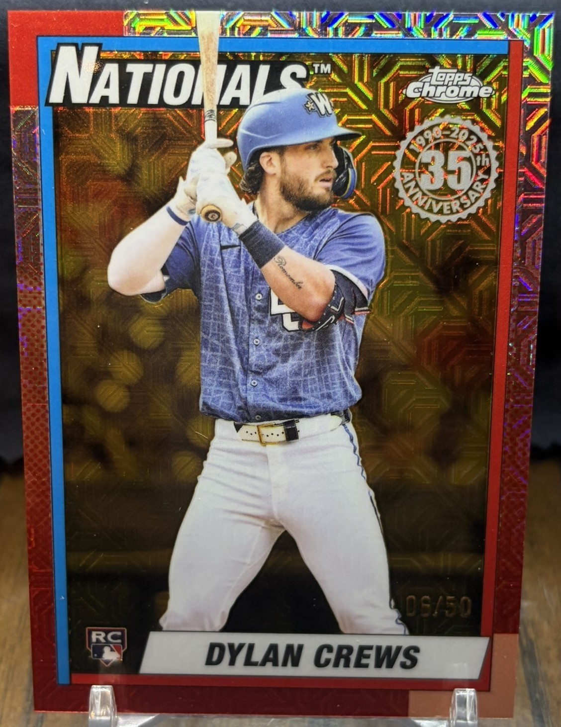 DYLAN CREWS 2025 Topps Update 1990 TOPPS SILVER PACK CHROME GOLD #d 09/50 RC