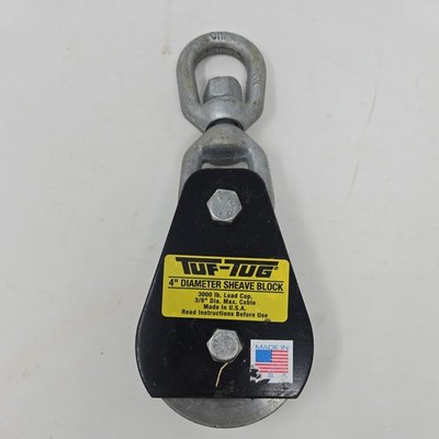 Tuf-Tug 3,000 lb. 4 in. Swivel Eye Block, 3/8 in. Rope