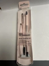 Real Techniques Brow Shaping Set, Eyebrow Brushes & Tweezers 3 Piece Set
