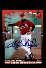 Signed Baseball Card Auto 2008 High Desert Mavericks #2 Austin Bibens-Dirkx