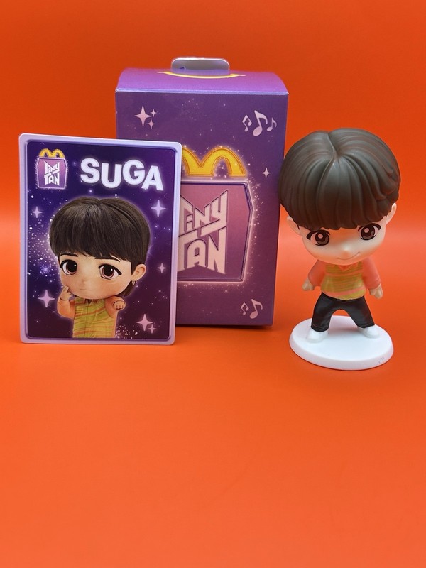 Suga BTS Tiny Tan Mcdonalds Happy Meal Toy Figure Throwback #3