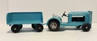 Tonka Airlines 1960s Vintage Pressed Steel Baggage Tractor with Luggage Trailer