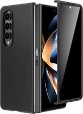 Samsung Galaxy Z Fold 4 Slim Case with Privacy Screen Protector Shockproof Black