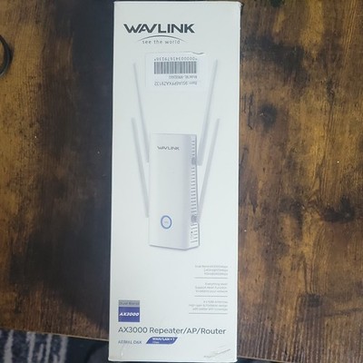 WAVLINK AX3000 Wi Fi 6 Dual-Band Repeater Range Extender, 1 LAN, White