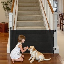HOT/ Retractable Baby Gate,Extends to 72.8 inch Wide,31.3 inch Tall,w/Security