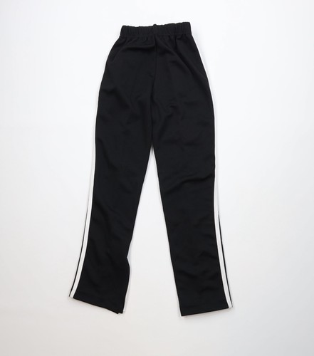 Vintage 70s Streetwear Boys Large Striped Flared Warm Up Sweatpants Black USA - Picture 9 of 12